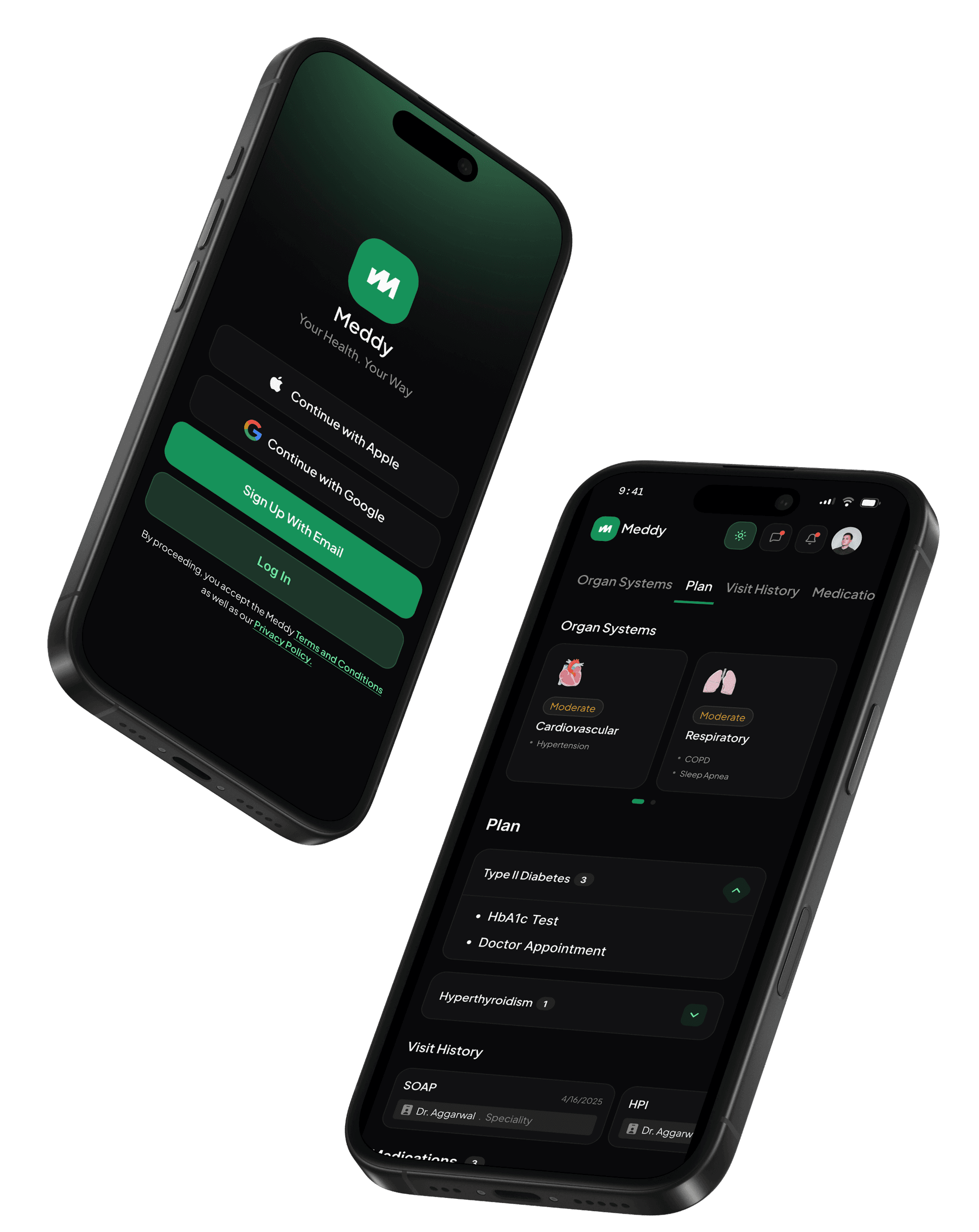 Meddy app screens